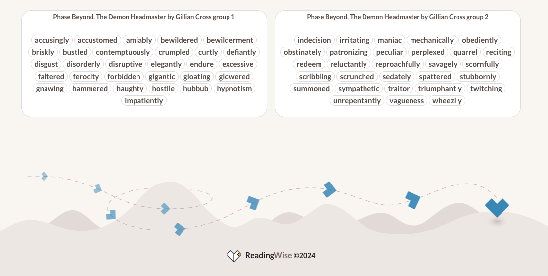  The Demon Headmaster Gillian Cross - Vocabulary